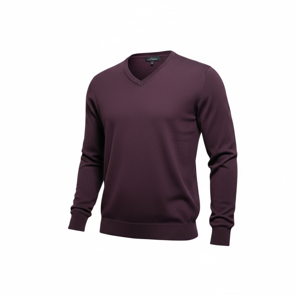 Marc Anthony Men's Deep Purple V-Neck Sweater